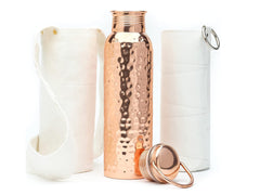 Pure Copper Water Bottle with Hammered Finish