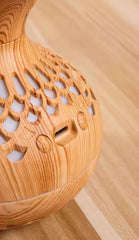 Wooden Design Air Humidifier – Essential Oil Diffuser with Colorful LED
