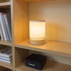 Cozy Lamp for Living Room | Retro Minimal Desk Light | Warm Ambient Nightstand Lamp | 3D-Printed Plant-Based PLA Bedroom Decor