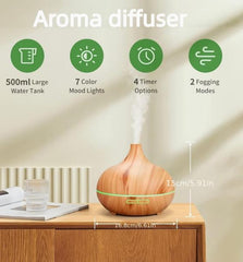 Ultrasonic Wood Humidifier Diffuser