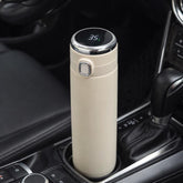 Smart Temperature Water Bottle 400ml, LED Thermos Travel Mug, Insulated Stainless Steel Bottle, Car Cup Holder Bottle, Gym & Travel Flask