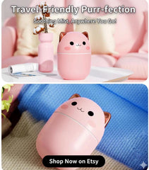 Cat Humidifier – Mini Aroma Mist Diffuser for Desk, Office, Bedroom