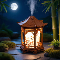USB Mini Humidifier Night Light with Pagoda and Tortoise Design