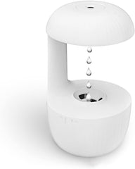 Humidifier Water Drip,Cloud Humidifier Rain Drop, Rain Sounds for Sleeping with Adjustable LED Lights White Noise Humidification Desk Fountain Bedside Relaxing Mood (White)