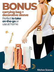 Pure Copper Water Bottle with Hammered Finish