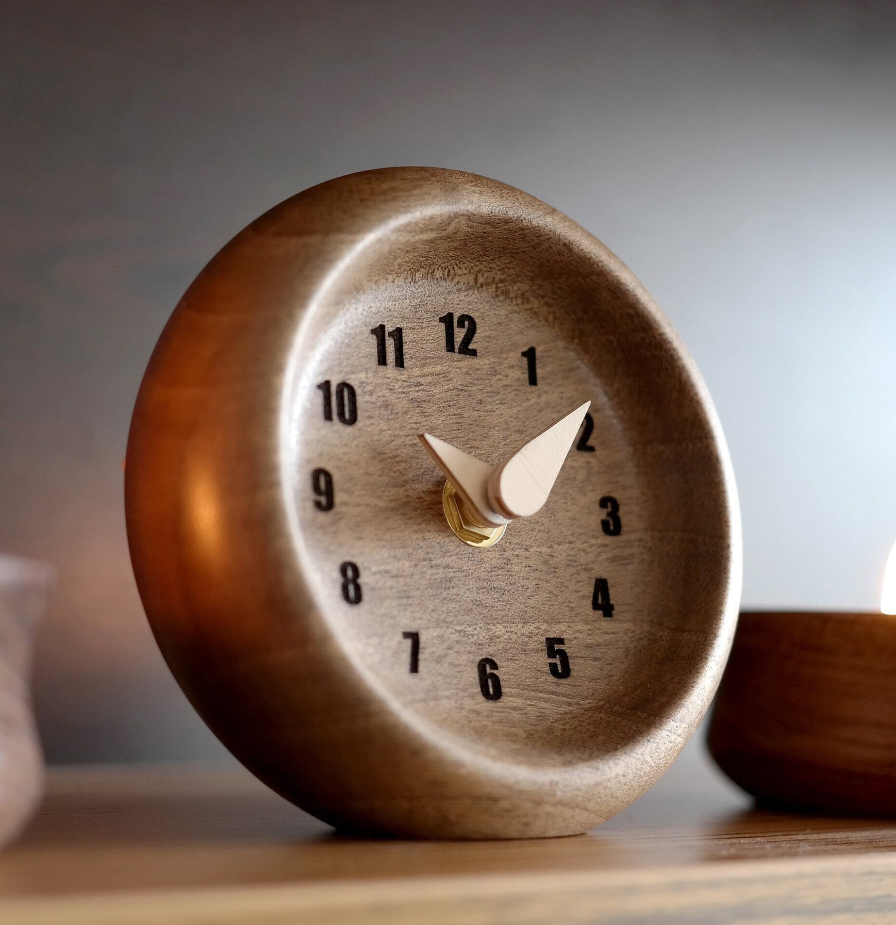 Walnut Wood Table Clock