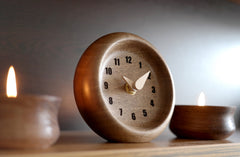 Walnut Wood Table Clock