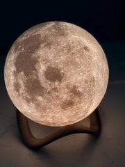 3D Printed Moon Lamp - PLA Plastic Night Light