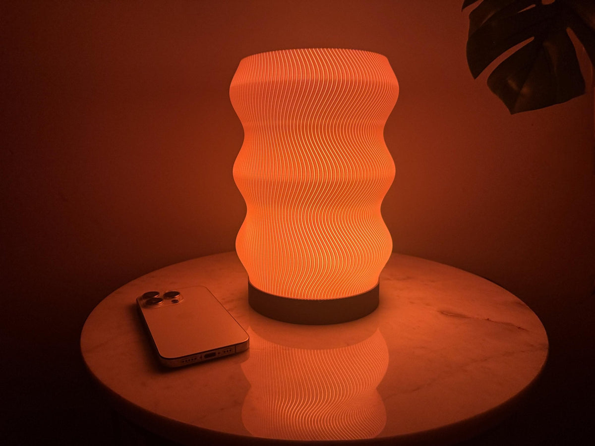 Wave Lamp - USB Powered - Dimmable - 15 Color Options - Modern Minimalist Design