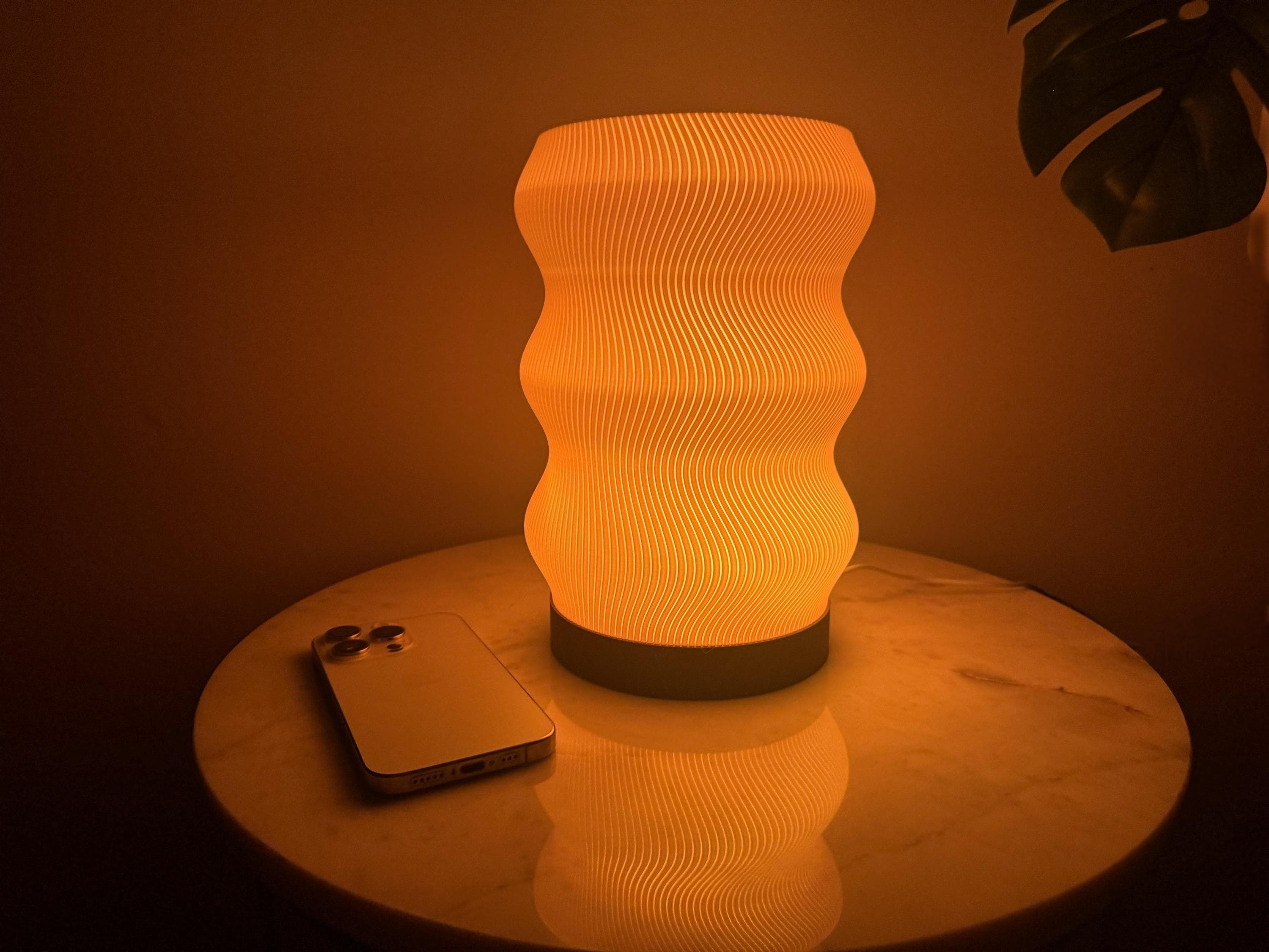 Wave Lamp - USB Powered - Dimmable - 15 Color Options - Modern Minimalist Design