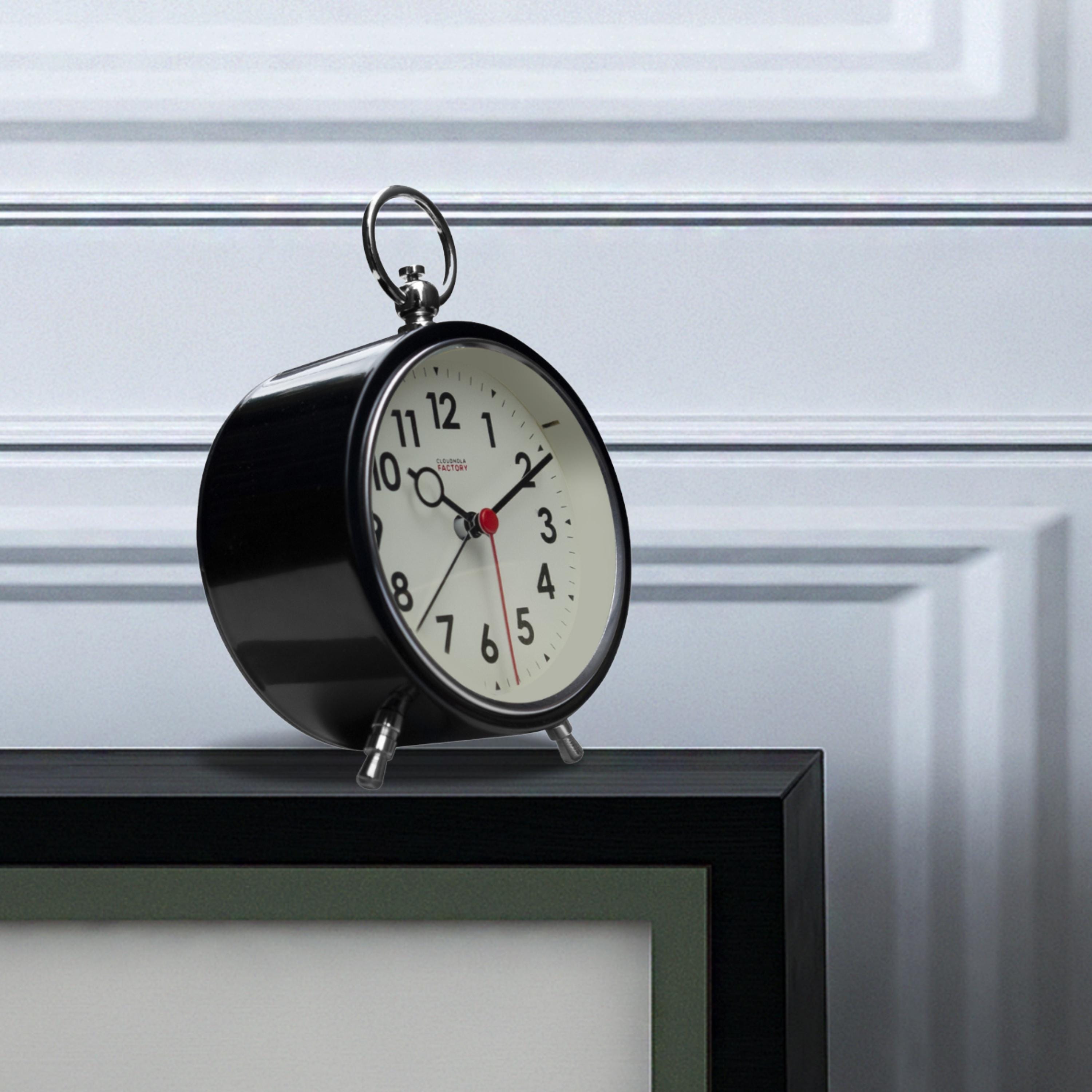 Black Metal Alarm Clock