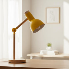 Mint Green Scandinavian Desk Lamp | Adjustable Wood Table Light