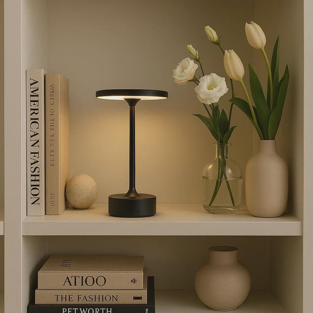Touch LED Table Lamp – Dimmable, Rechargeable & Cordless Accent Light
