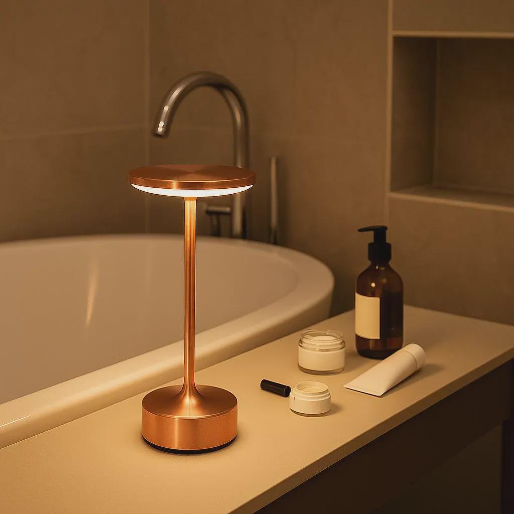 Touch LED Table Lamp – Dimmable, Rechargeable & Cordless Accent Light