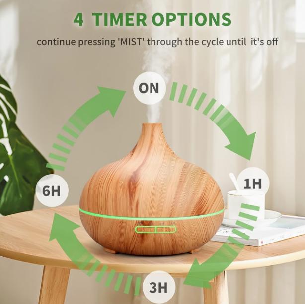 Ultrasonic Wood Humidifier Diffuser