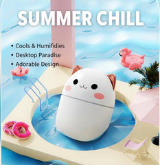 Cat Humidifier – Mini Aroma Mist Diffuser for Desk, Office, Bedroom