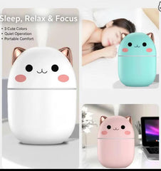 Cat Humidifier – Mini Aroma Mist Diffuser for Desk, Office, Bedroom