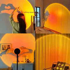 Sunset Projection Lamp: Ambient Mood Lighting for Bedroom Decor