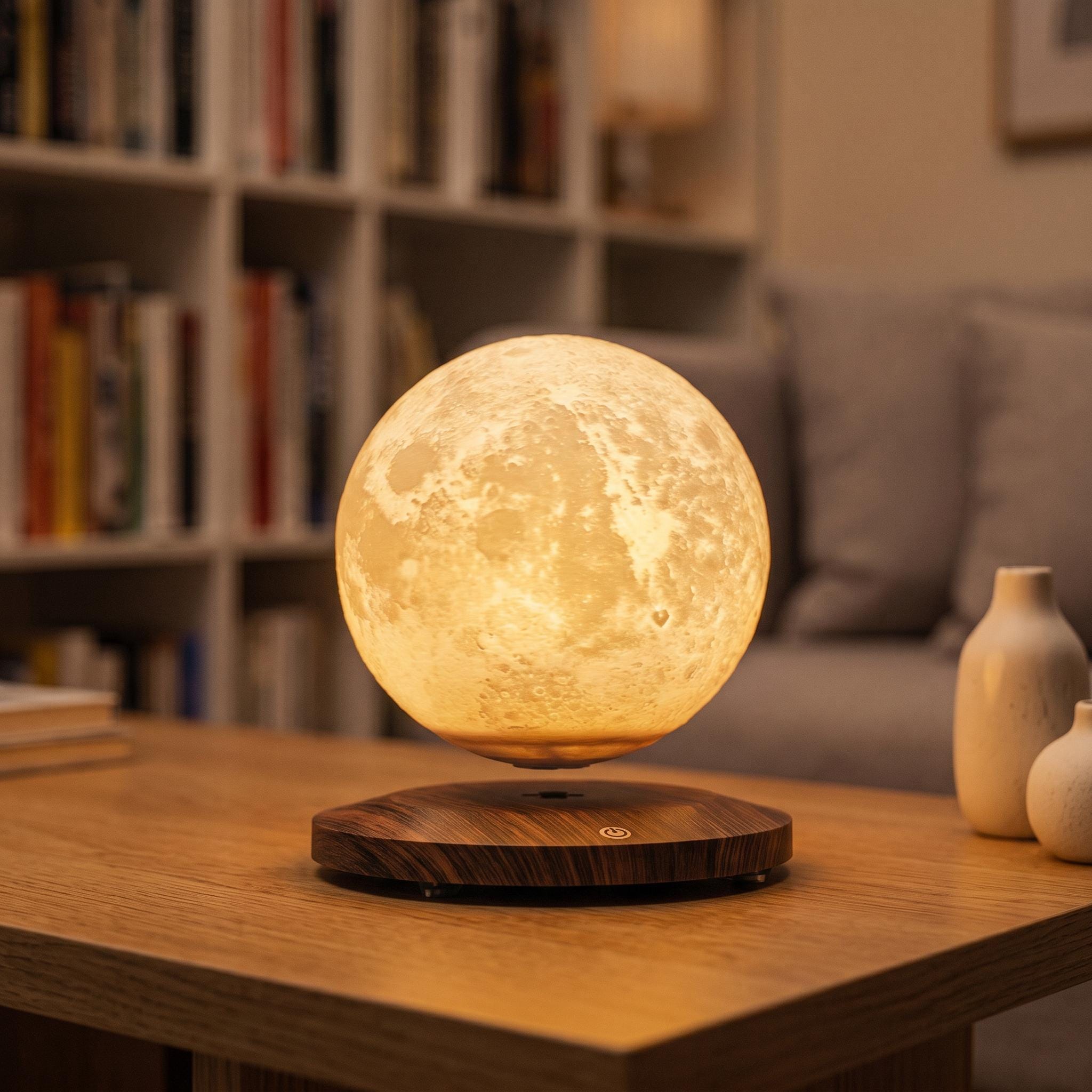 Magnetic Levitation Moon Lamp, Floating Moon Light, Levitating Lamp, Anti Gravity Lamp, Moon Night Light, Desk Ambient Lamp