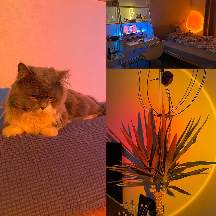Sunset Projection Lamp: Ambient Mood Lighting for Bedroom Decor