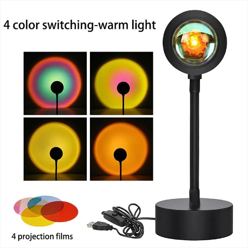 Sunset Projection Lamp: Ambient Mood Lighting for Bedroom Decor