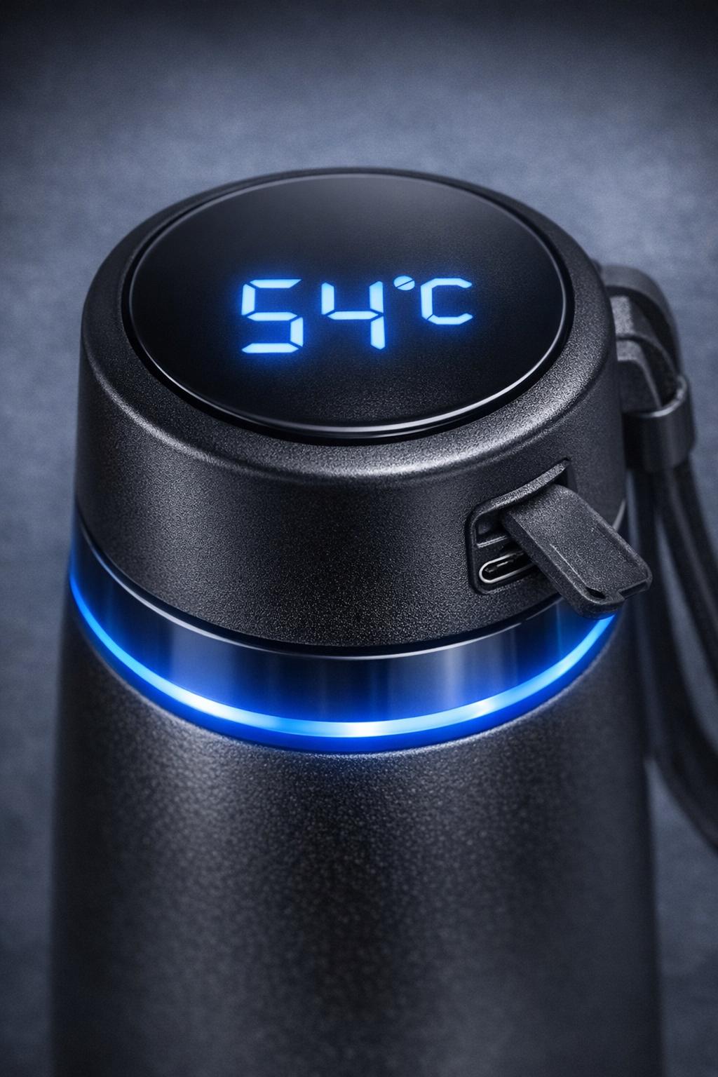 Smart Bluetooth Water Bottle with LED Display and Hydration Reminder