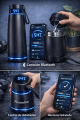 Smart Bluetooth Water Bottle with LED Display and Hydration Reminder