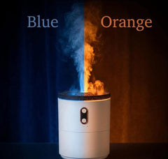 Volcano Humidifier & Flame Diffuser - Cozy Bedroom Decor, Stress Relief, Modern Desk Accessory