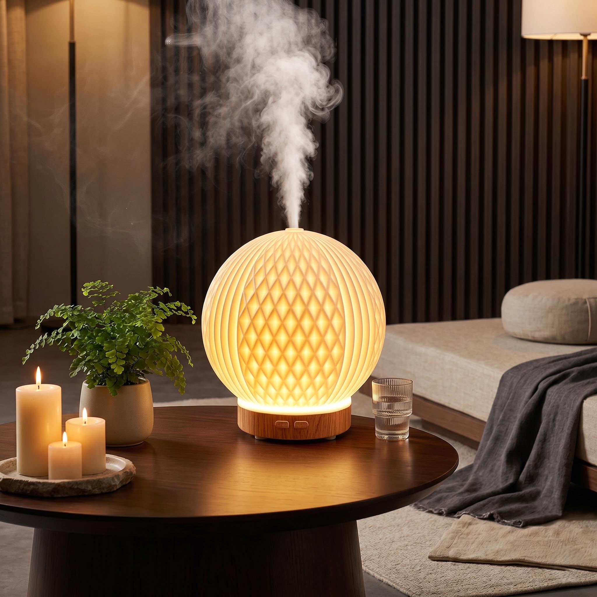 Aroma Diffuser Lamp, Humidifier, Ambient Night Light, Minimalist Scandinavian Decor