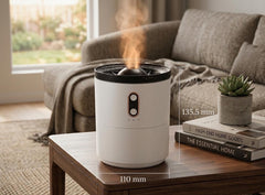 Volcano Humidifier & Flame Diffuser - Cozy Bedroom Decor, Stress Relief, Modern Desk Accessory