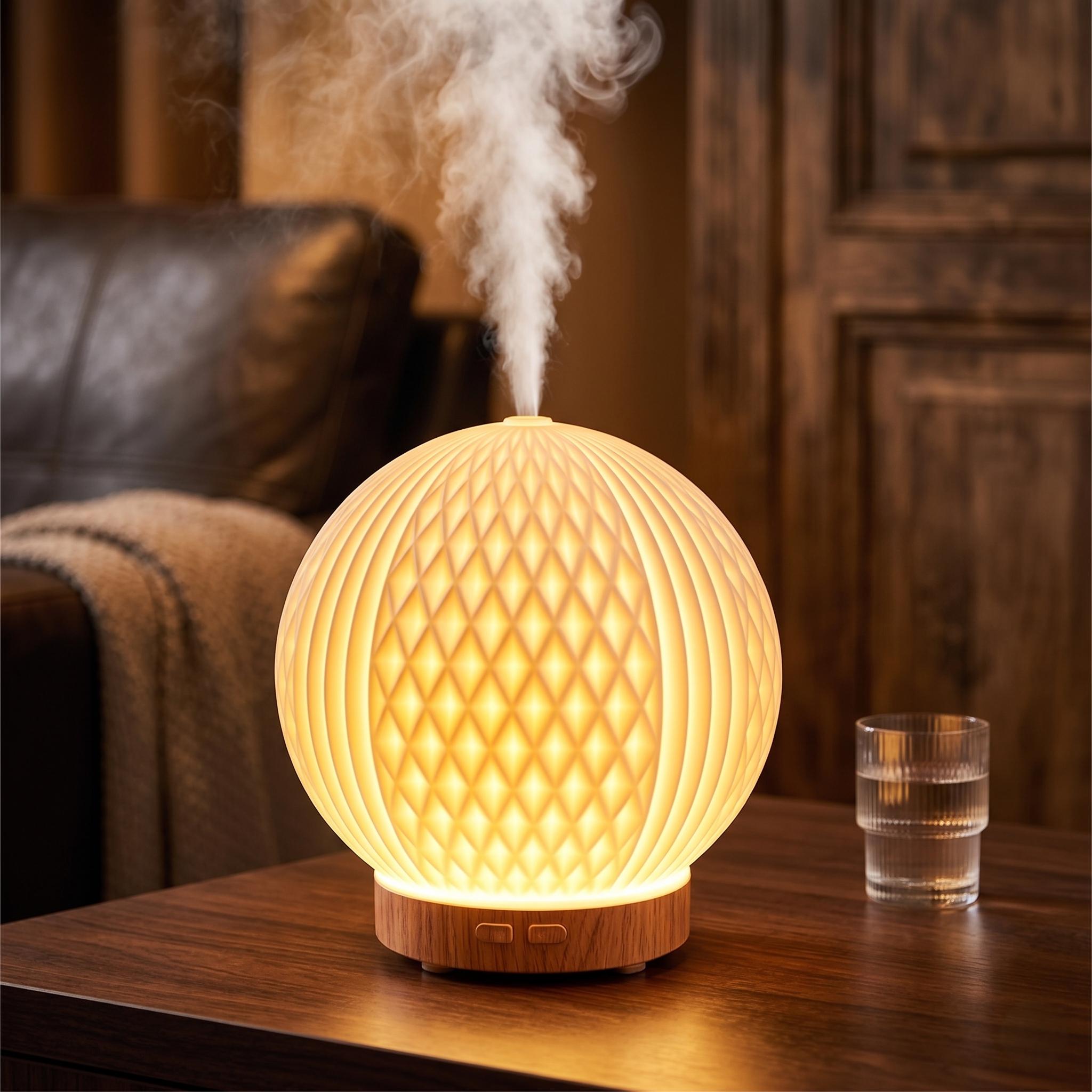 Aroma Diffuser Lamp, Humidifier, Ambient Night Light, Minimalist Scandinavian Decor